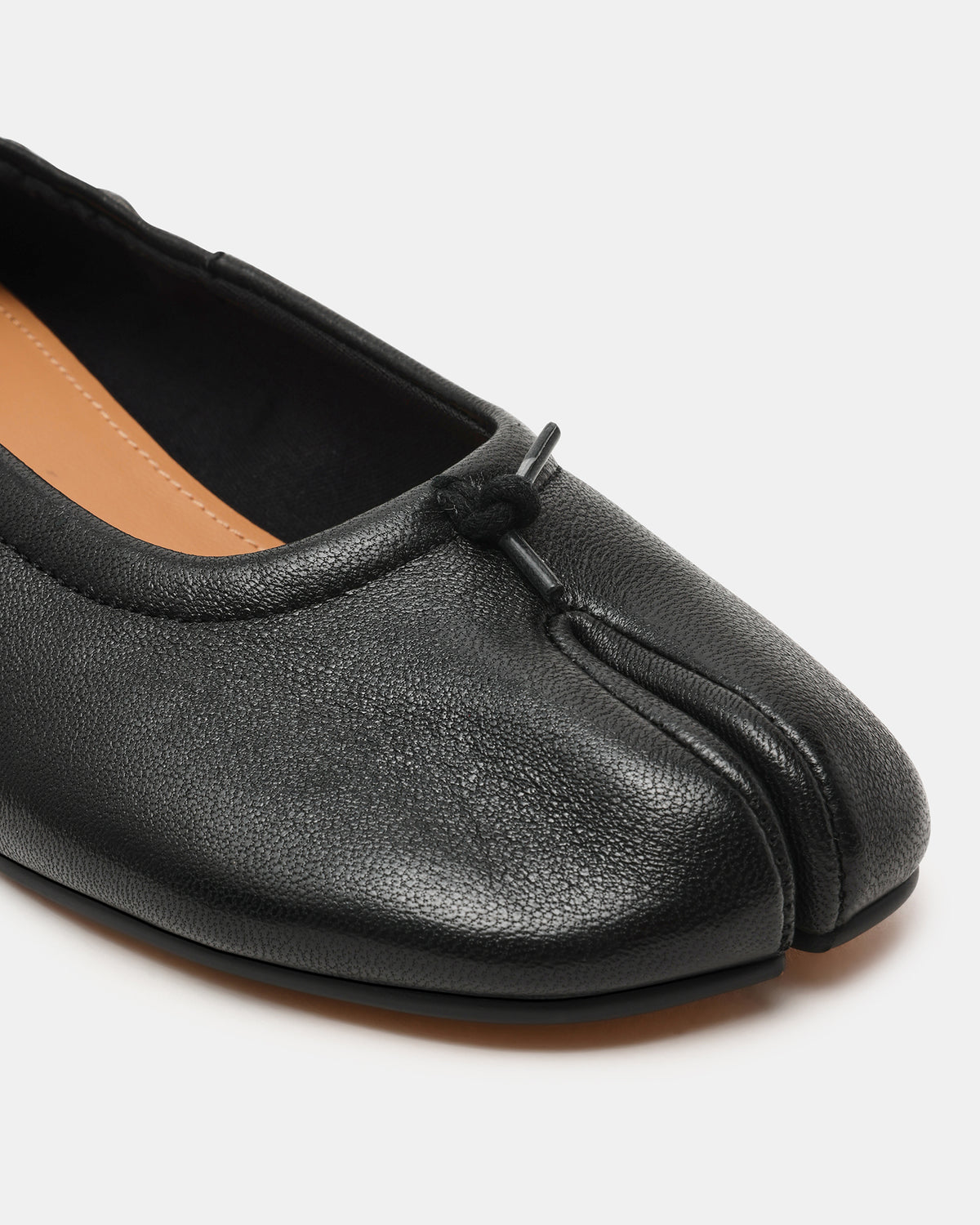 CYRA Black Leather Split Toe Tabi Women's Heel - Steve Madden