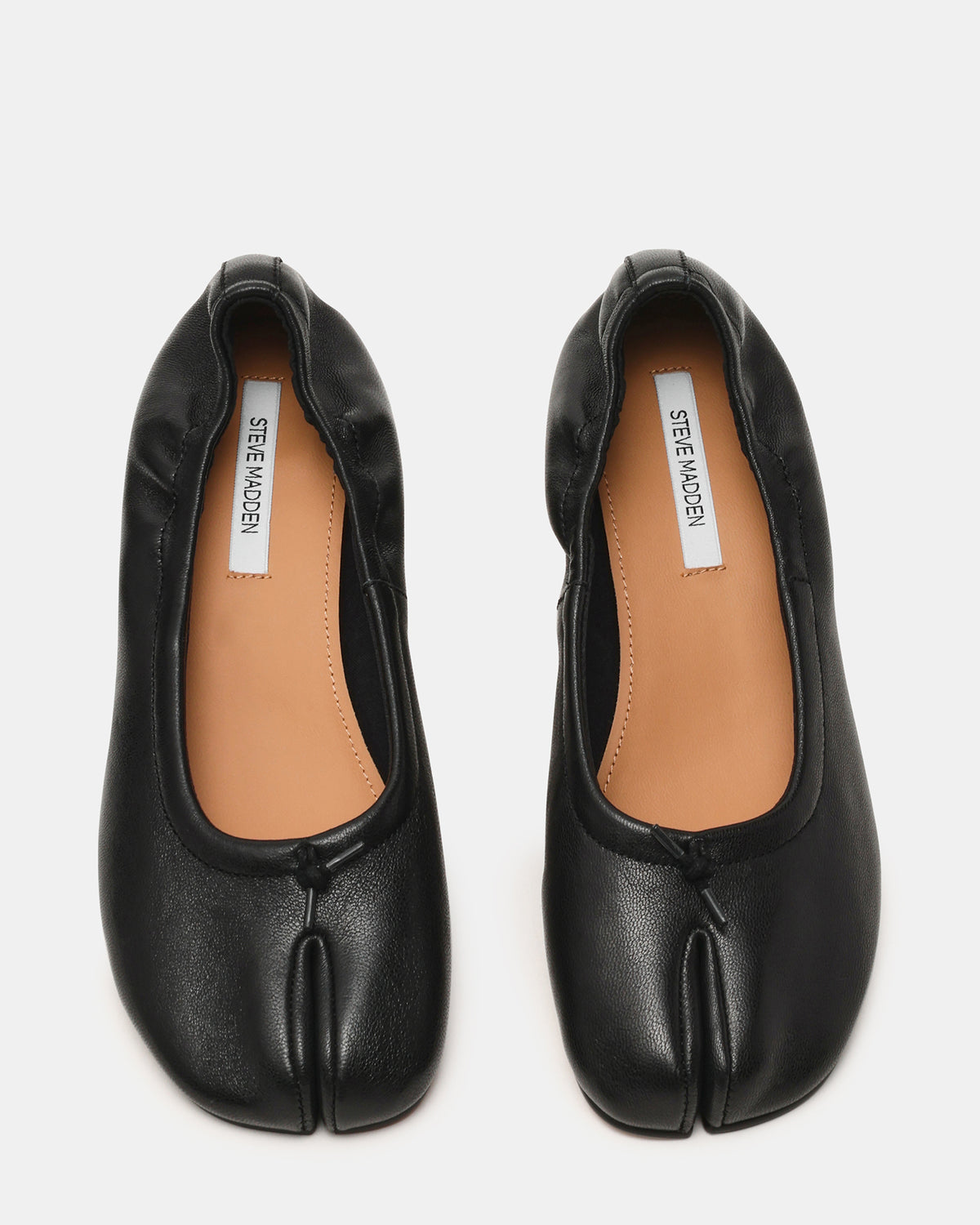 CYRA Black Leather Split Toe Tabi Women's Heel - Steve Madden