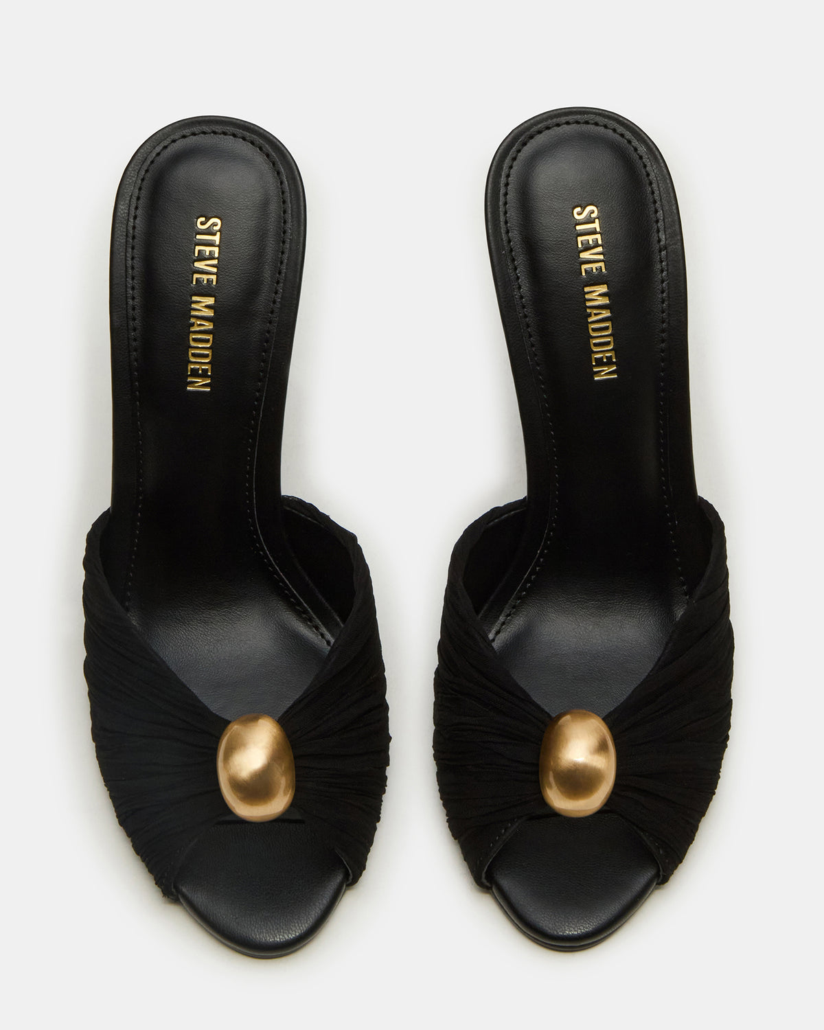 PRIYA Black/Gold Mule Women's Heel - Steve Madden