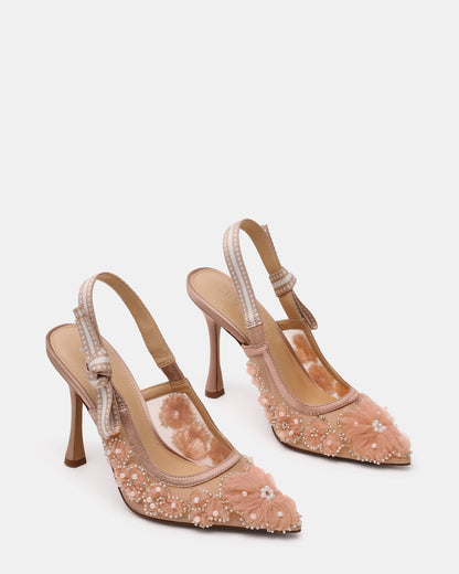 BRI Mesh Blush Slingback Pump Women's Heel - Steve Madden