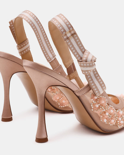 BRI Mesh Blush Slingback Pump Women's Heel - Steve Madden
