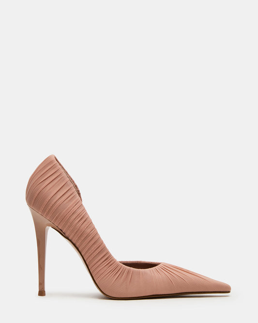 ELEGANT Mocha Ruched Pointed-Toe Stiletto Pump Women's Heel - Steve Madden