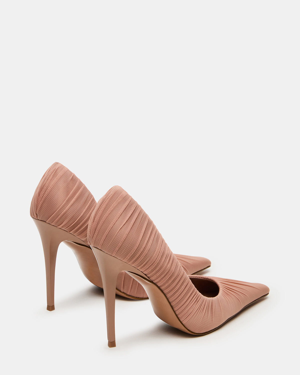 ELEGANT Mocha Ruched Pointed-Toe Stiletto Pump Women's Heel - Steve Madden