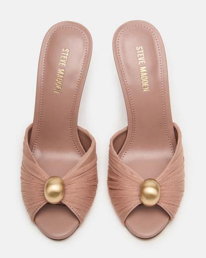 PRIYA Mocha/Gold Mule Women's Heel - Steve Madden