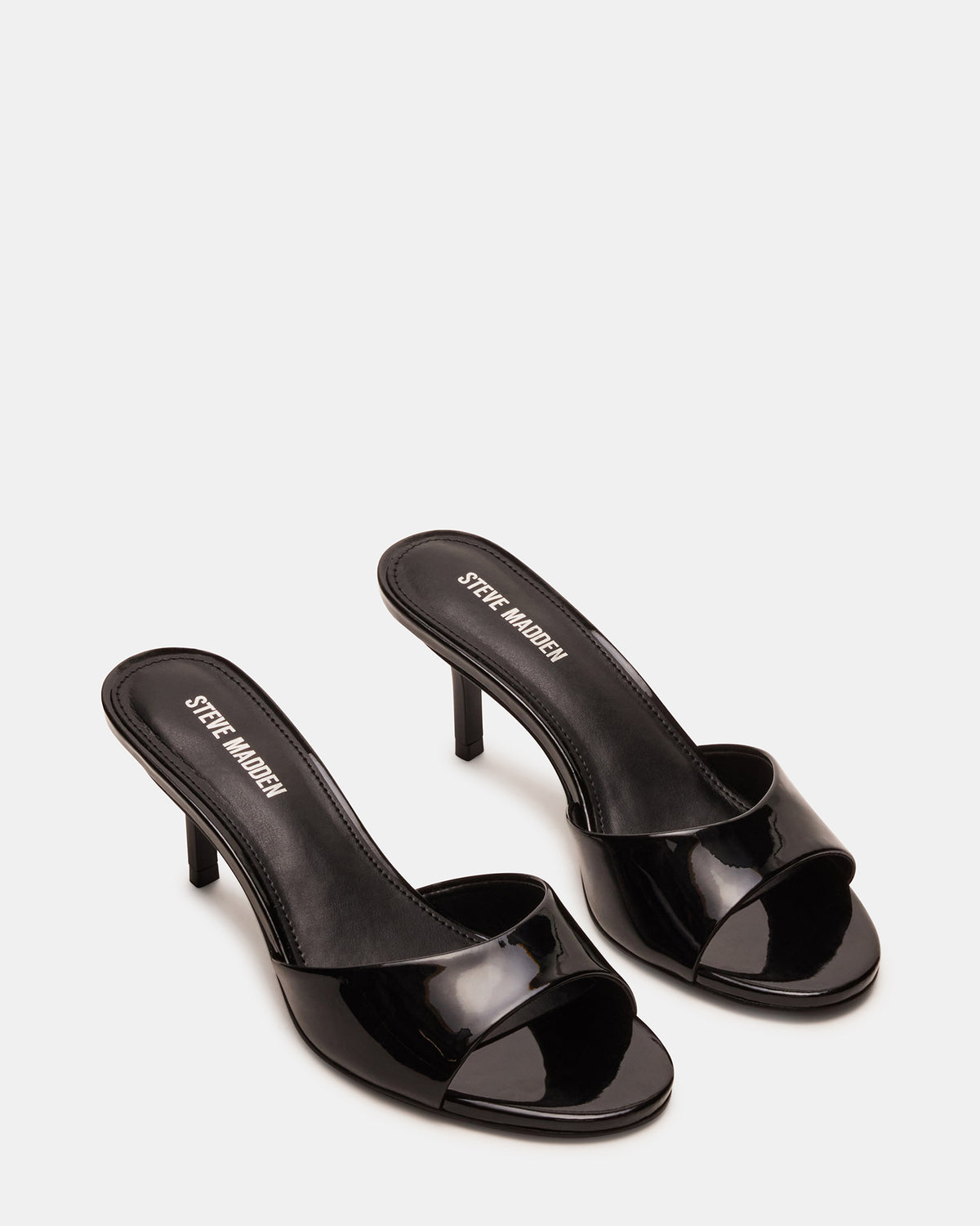 KENDRIX Black Leather Women's Mule Heel - Steve Madden
