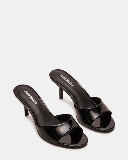 KENDRIX Black Leather Women's Mule Heel - Steve Madden