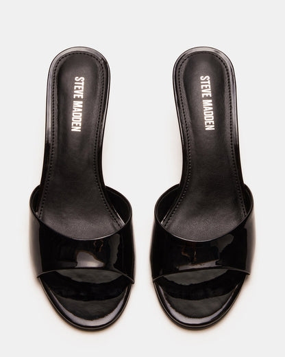 KENDRIX Black Leather Women's Mule Heel - Steve Madden