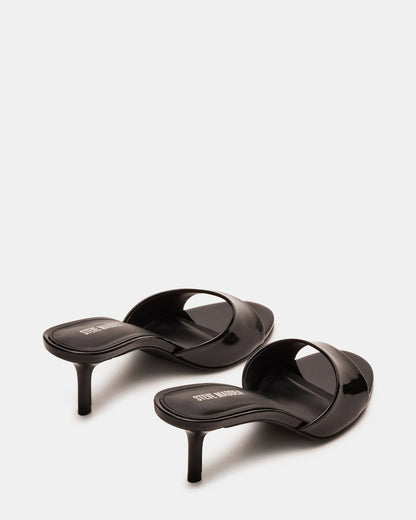 KENDRIX Black Leather Women's Mule Heel - Steve Madden