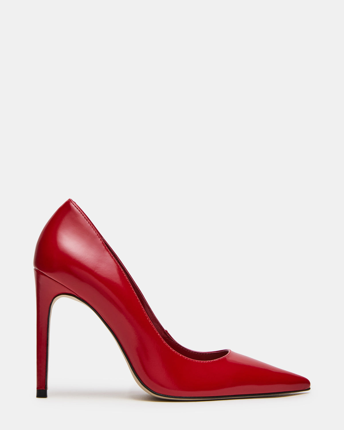 NOIR Red Leather Pointed-Toe Stiletto Pump Women's Heels - Steve Madden