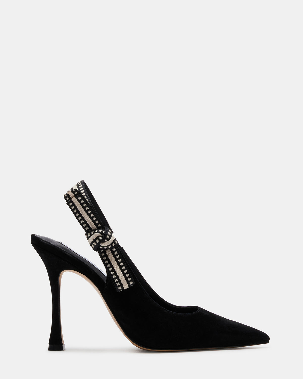 BRI Black Suede Slingback Pump Women's Heel - Steve Madden