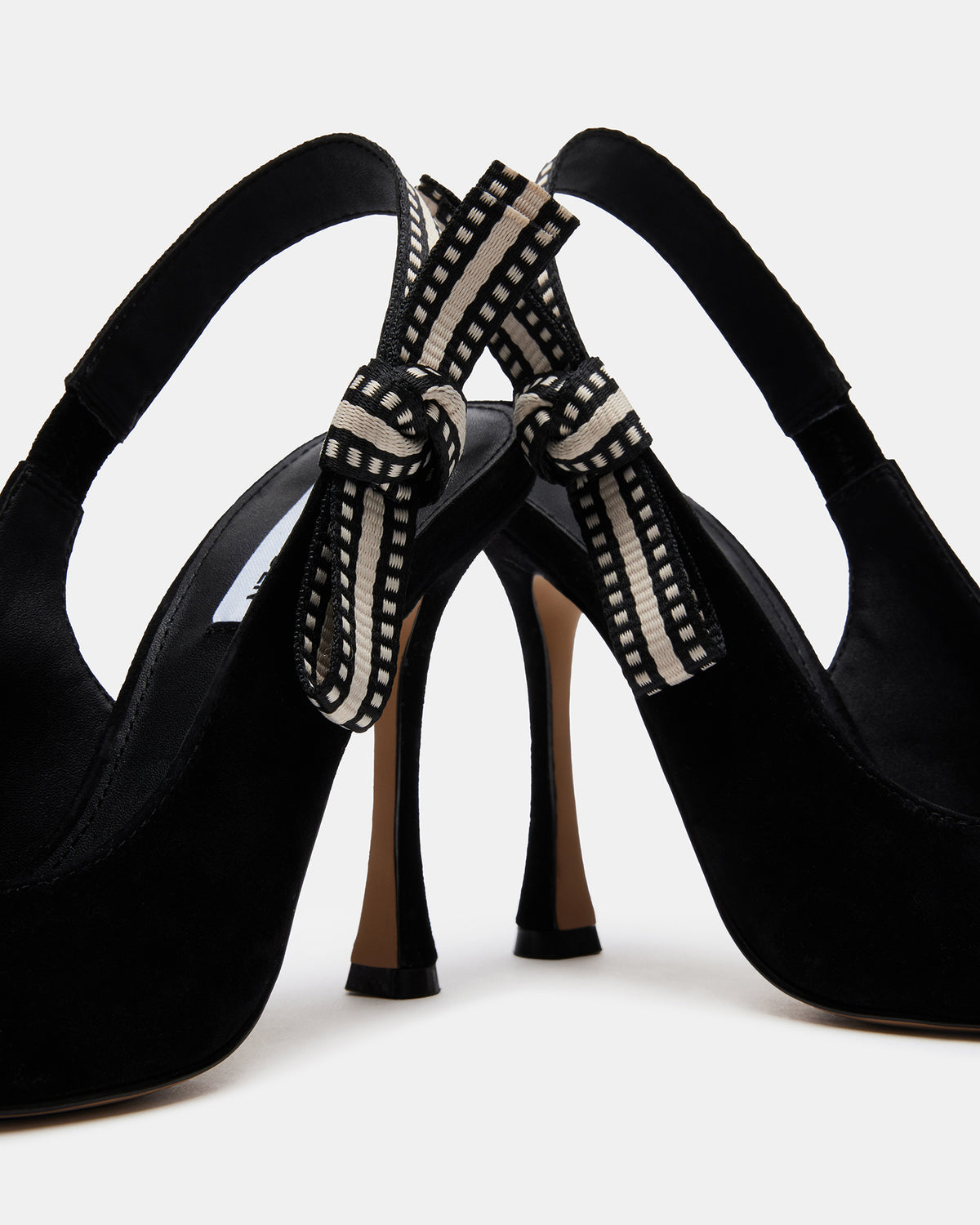 BRI Black Suede Slingback Pump Women's Heel - Steve Madden
