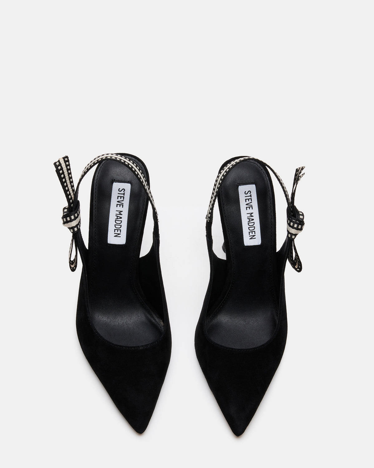 BRI Black Suede Slingback Pump Women's Heel - Steve Madden