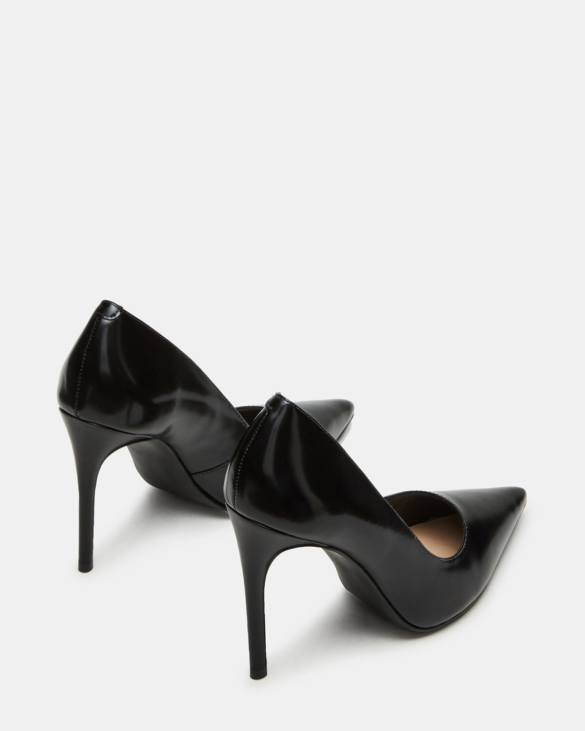 NOIR Black Leather Pointed-Toe Stiletto Pump Women's Heels - Steve Madden