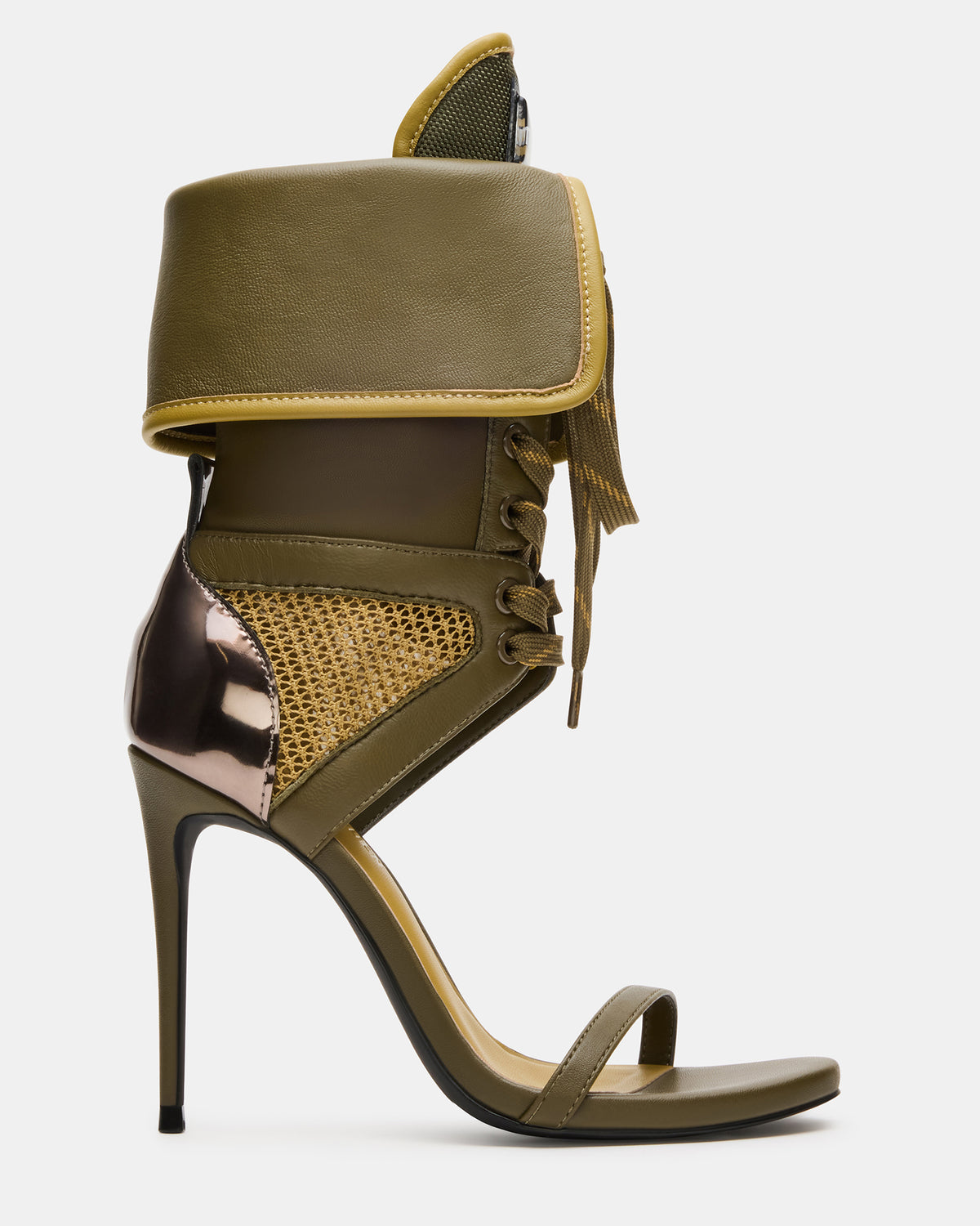 CASELLA Olive Open-Toe Stiletto Lace-Up Women's Heel - Steve Madden