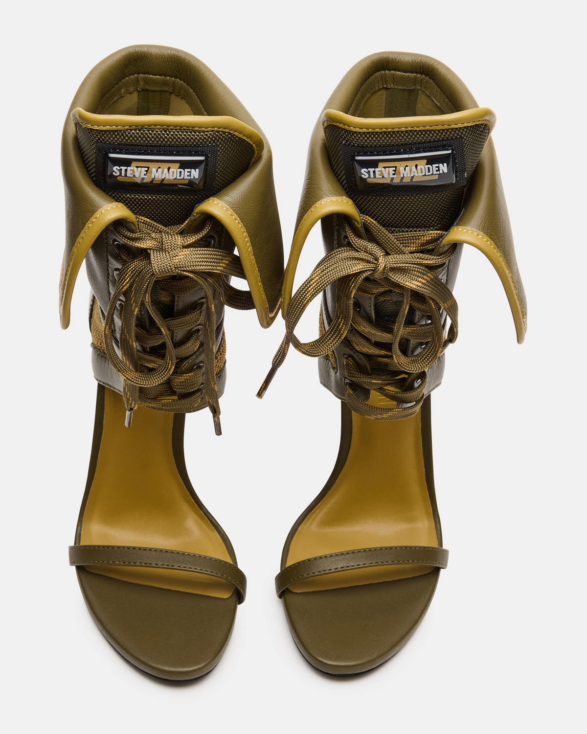 CASELLA Olive Open-Toe Stiletto Lace-Up Women's Heel - Steve Madden
