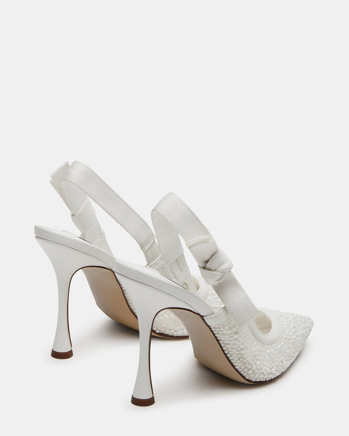 BRI White Lace Slingback Pump Women's Heel - Steve Madden