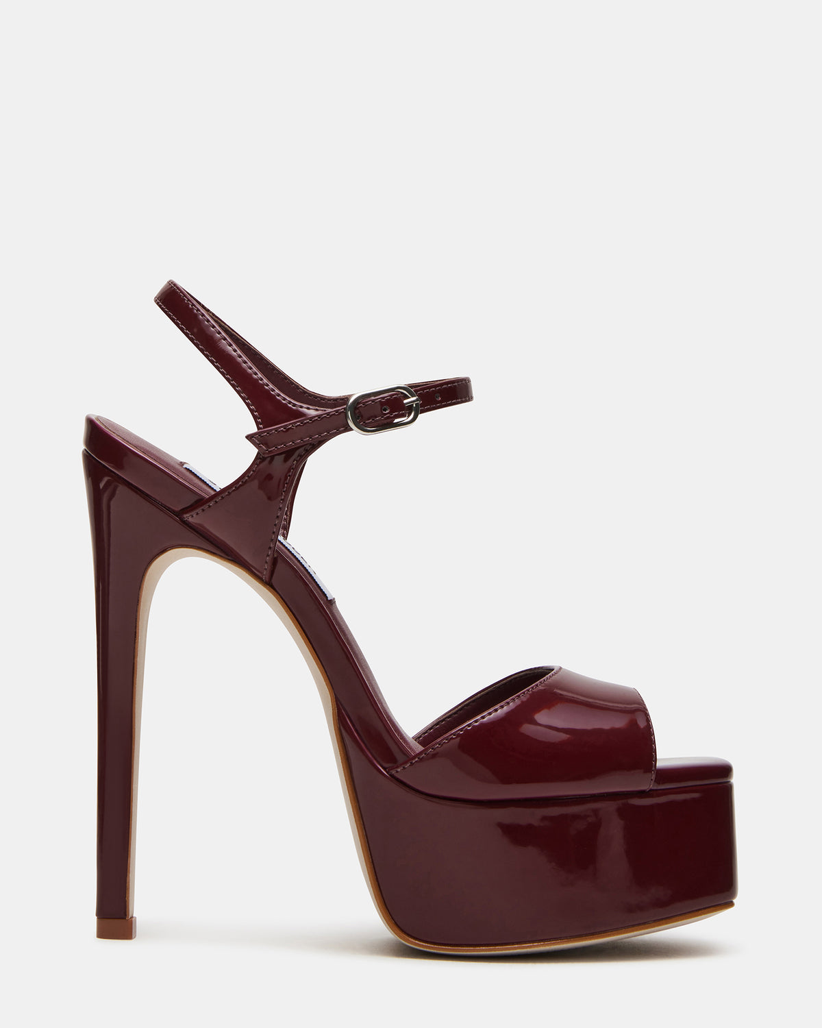 COLOGNE Wine Patent Platform Stiletto Women's Heel - Steve Madden
