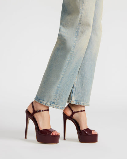 COLOGNE Wine Patent Platform Stiletto Women's Heel - Steve Madden