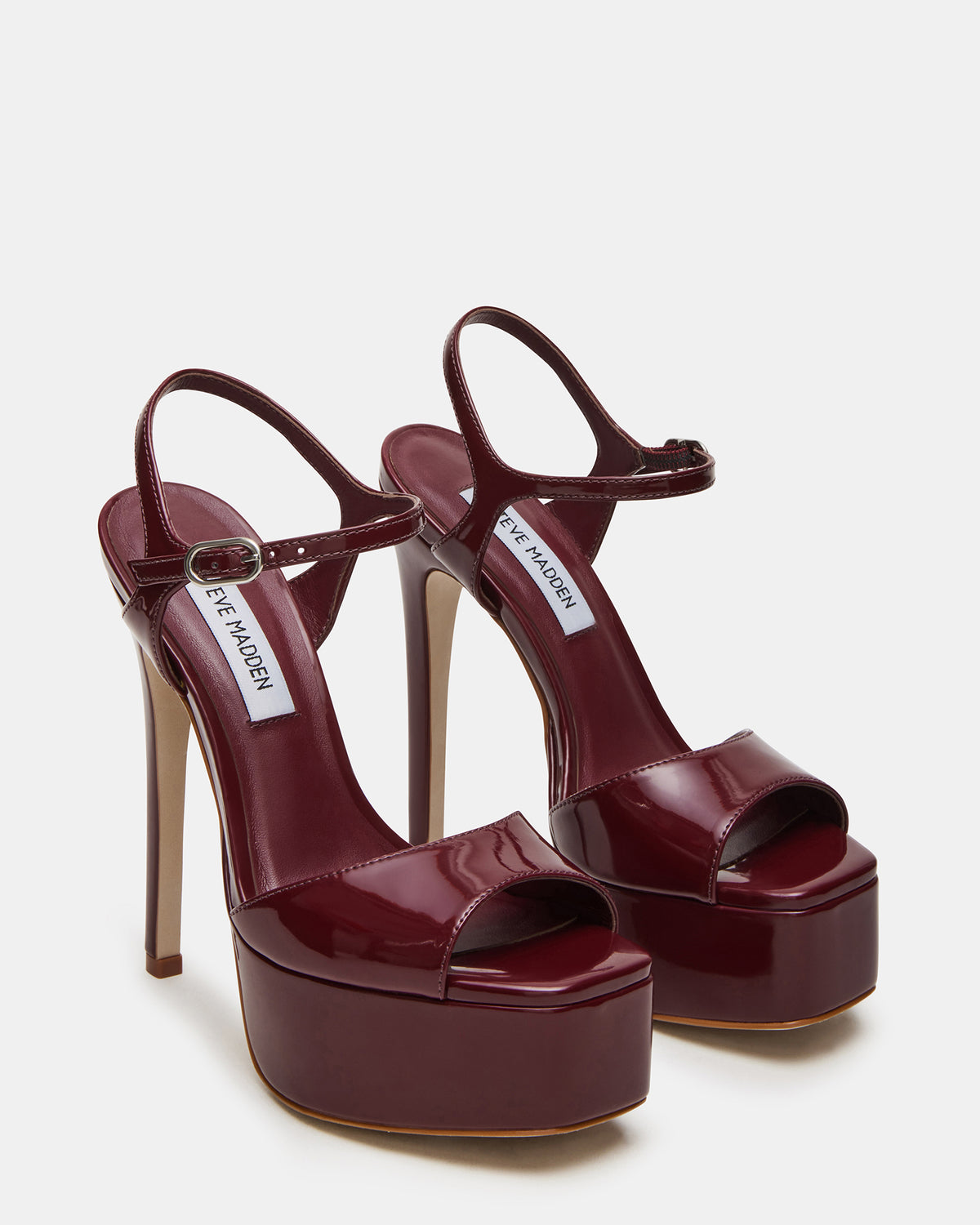COLOGNE Wine Patent Platform Stiletto Women's Heel - Steve Madden