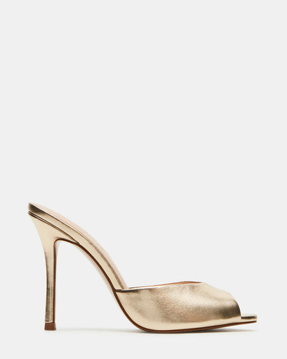 PRIYA Gold Leather Women's Mule - Steve Madden