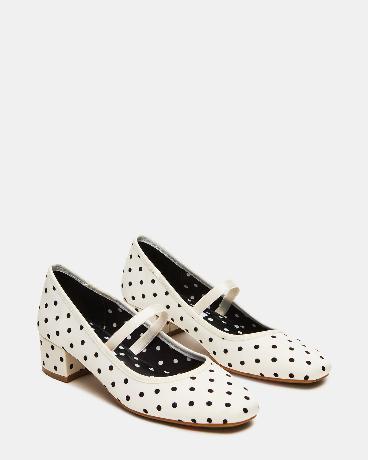 MURAL Polka Dot Mary Jane Block Heel Square-Toe Women's Heel - Steve Madden