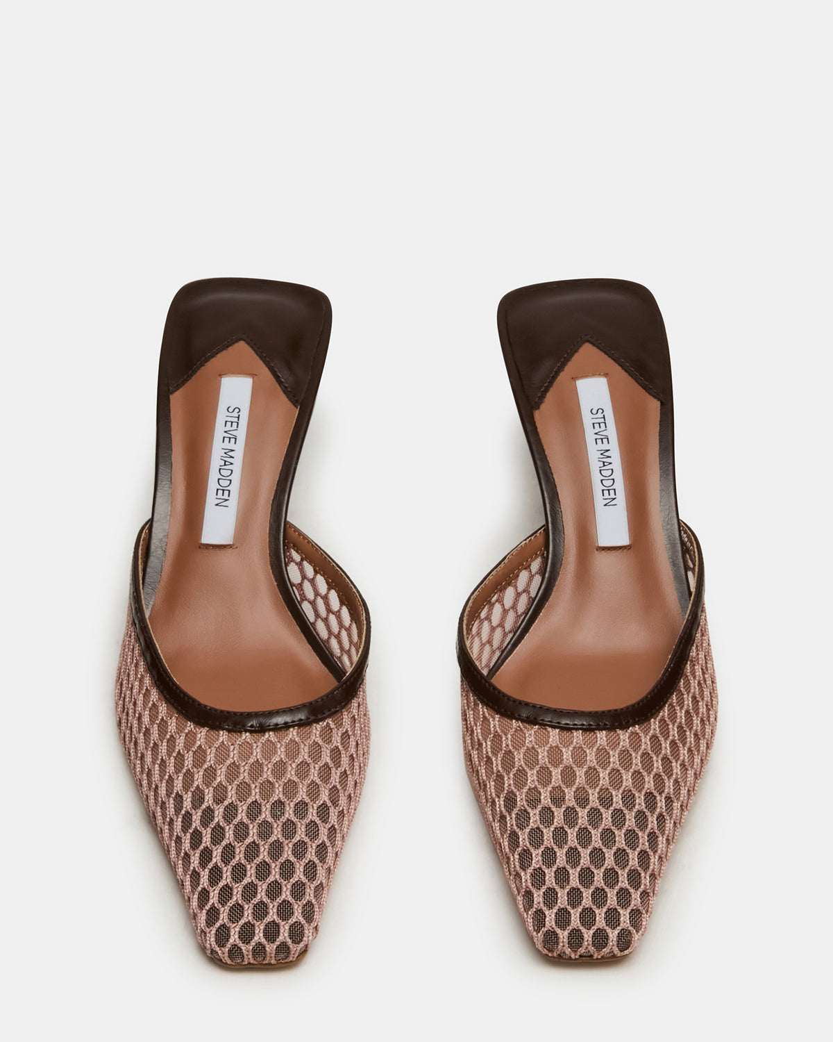 ALYSE Mocha Mesh Square-Toe Mule Women's Kitten Heel - Steve Madden