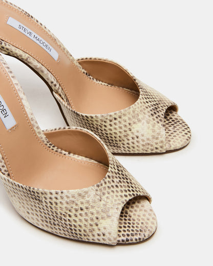 PRIYA Natural Snake Mule Women's Heel - Steve Madden