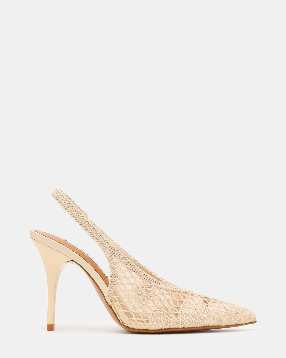 ANDROMEDA Crochet Bone Slingback Pointed-Toe Stiletto Pump Women's Heel - Steve Madden
