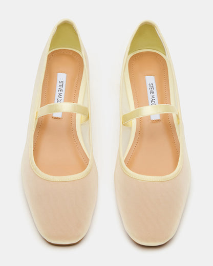 MURAL Butter Yellow Mary Jane Block Heel Square-Toe Women's Heel - Steve Madden