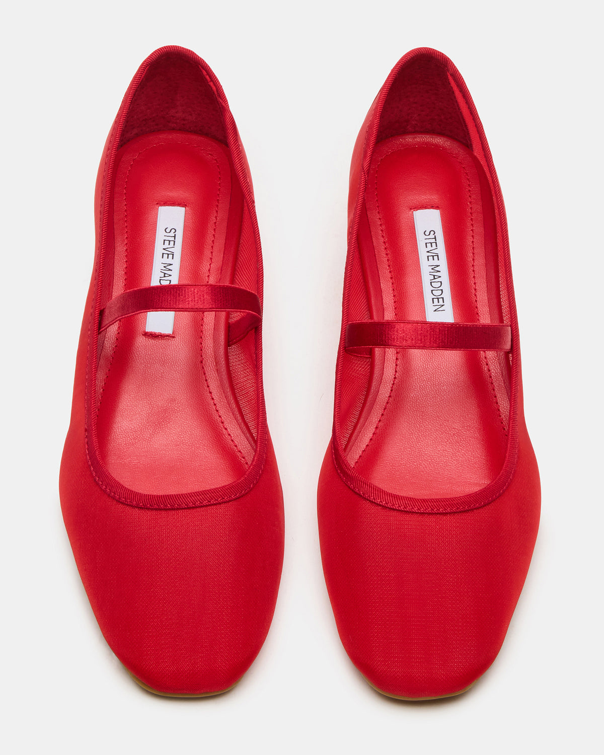 MURAL Red Mary Jane Block Heel Square-Toe Women's Heel - Steve Madden