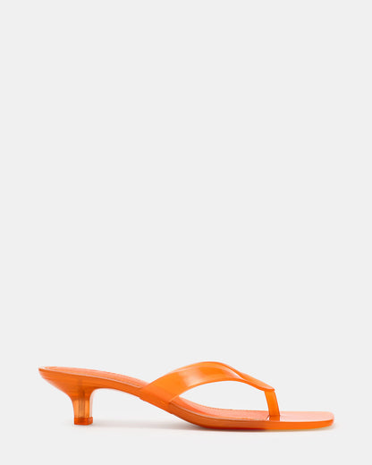 TRACIE Jelly Orange Thong Strap Women's Kitten Heel - Steve Madden