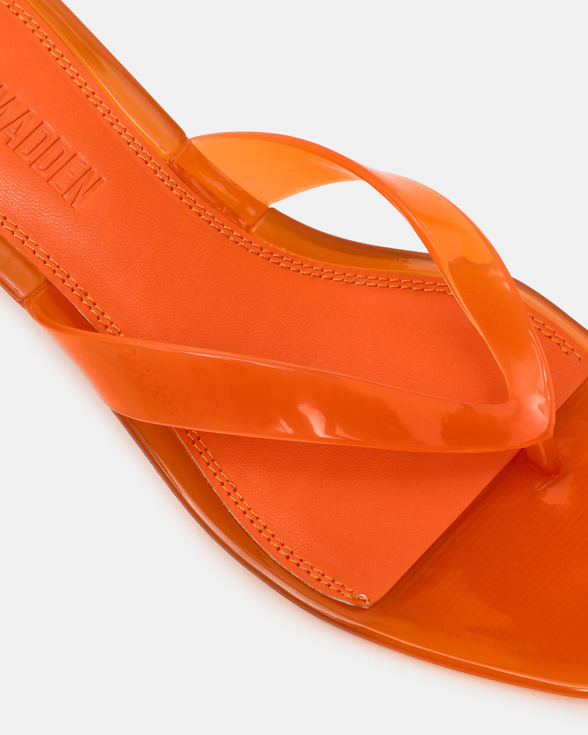TRACIE Jelly Orange Thong Strap Women's Kitten Heel - Steve Madden