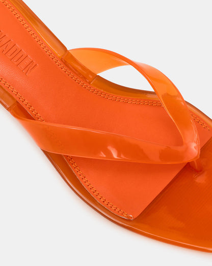 TRACIE Jelly Orange Thong Strap Women's Kitten Heel - Steve Madden