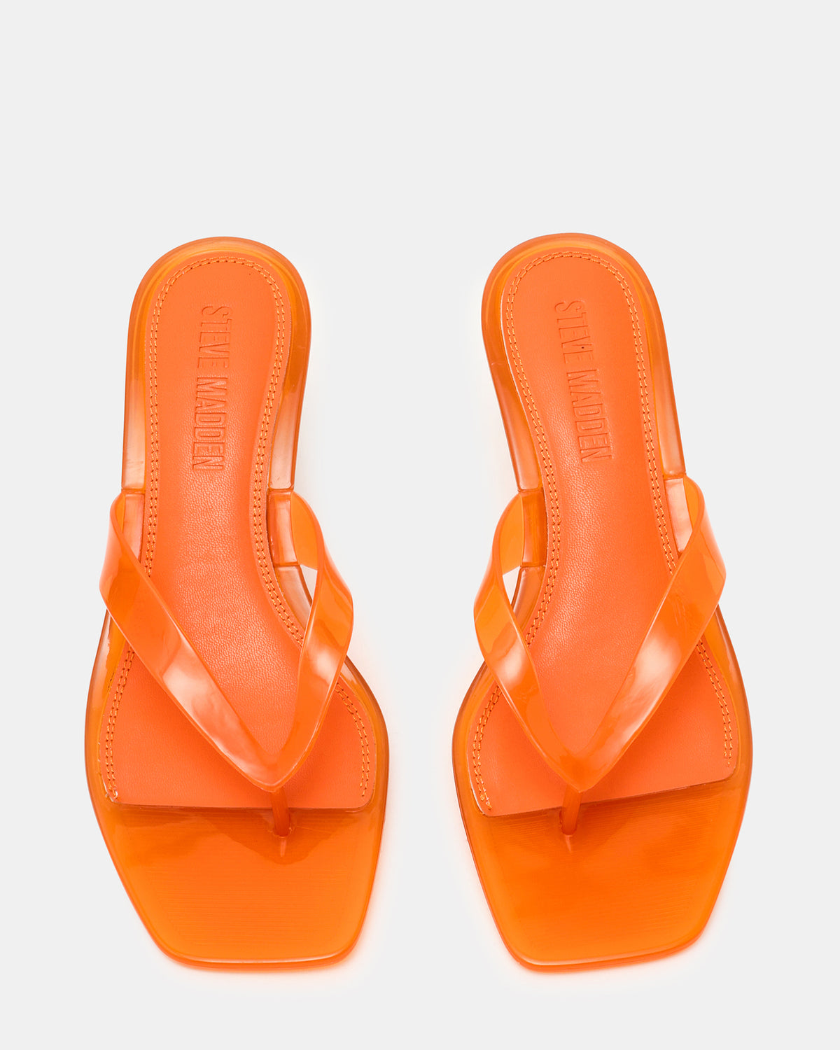 TRACIE Jelly Orange Thong Strap Women's Kitten Heel - Steve Madden