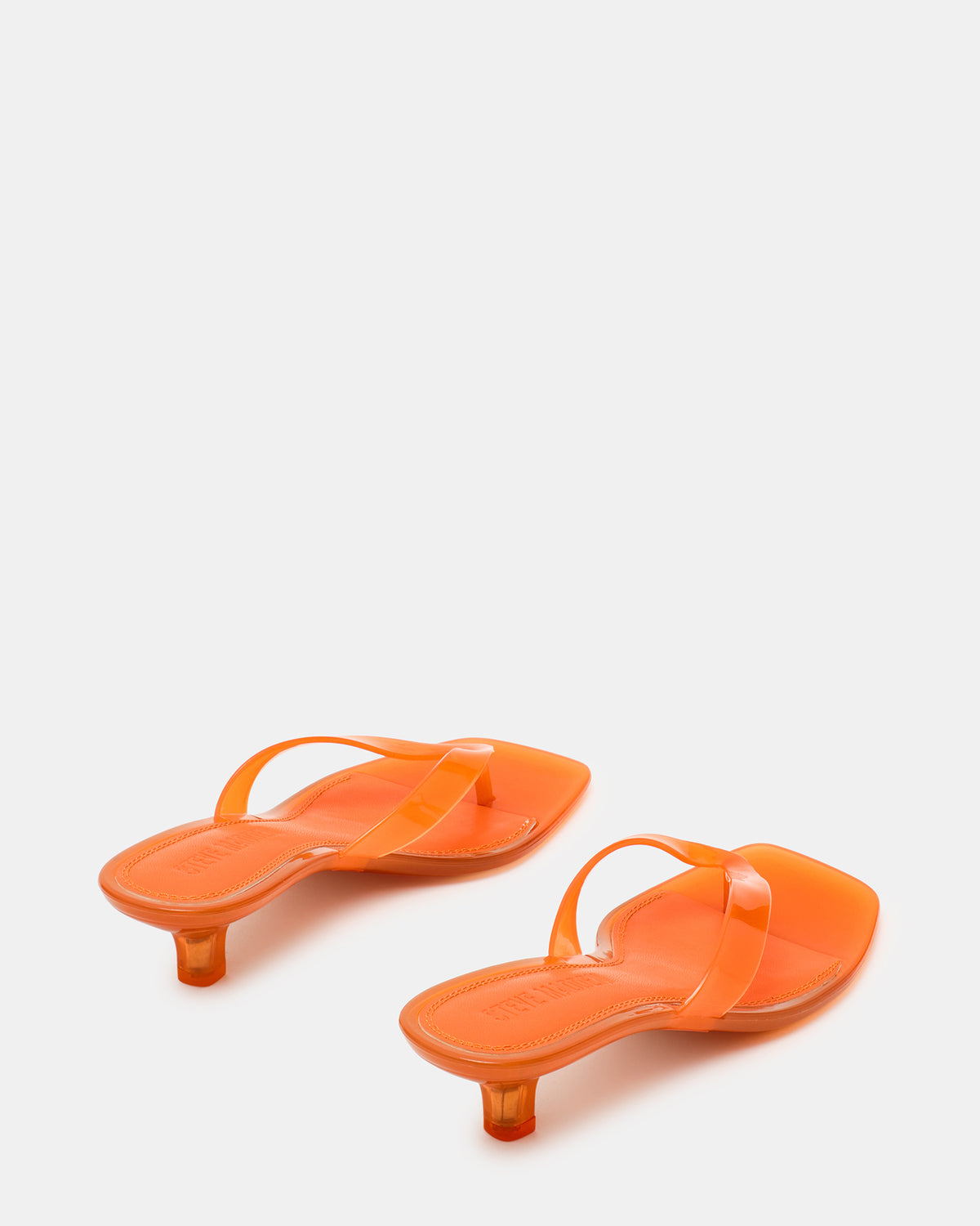 TRACIE Jelly Orange Thong Strap Women's Kitten Heel - Steve Madden