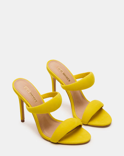 SATURN Yellow Stiletto Mule Women's Heel - Steve Madden