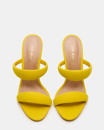 SATURN Yellow Stiletto Mule Women's Heel - Steve Madden