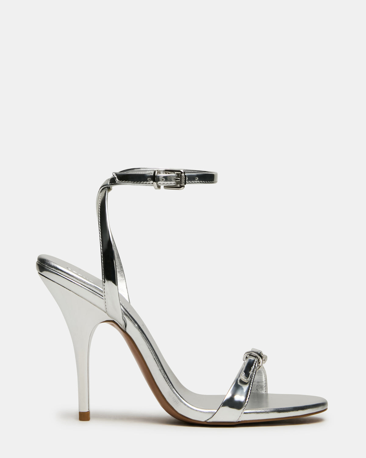 FOXX Silver Strappy Stiletto Open-Toe Women's Heel - Steve Madden