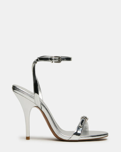 FOXX Silver Strappy Stiletto Open-Toe Women's Heel - Steve Madden
