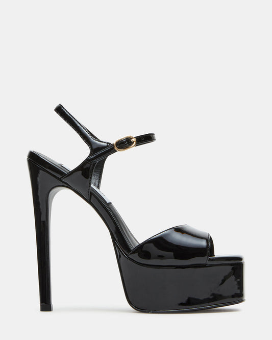 COLOGNE Black Patent Platform Stiletto Women's Heel - Steve Madden