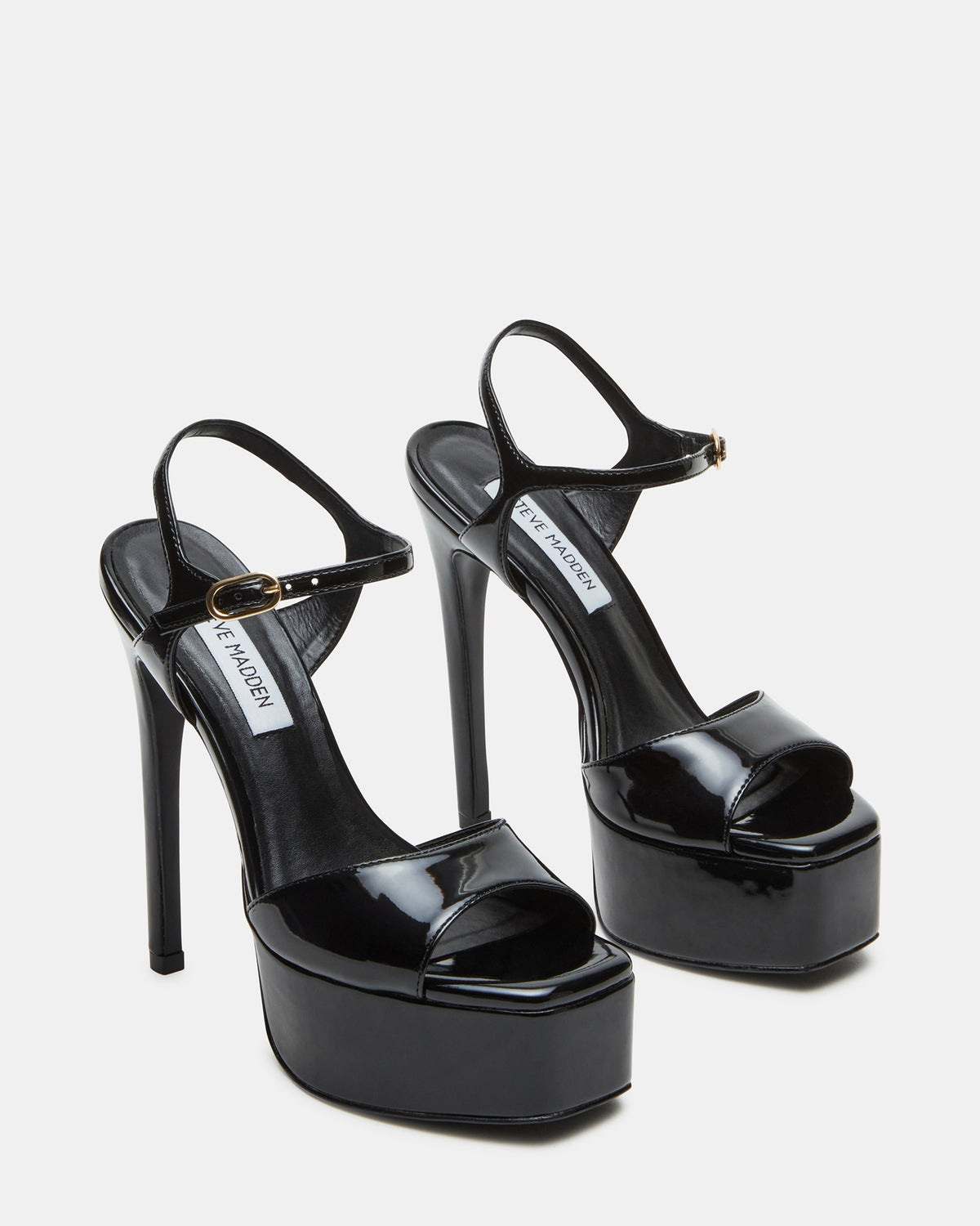 COLOGNE Black Patent Platform Stiletto Women's Heel - Steve Madden