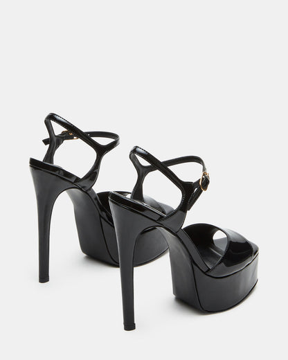COLOGNE Black Patent Platform Stiletto Women's Heel - Steve Madden