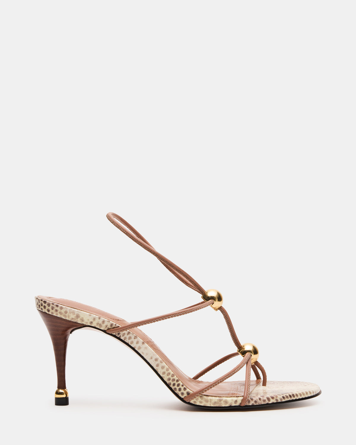 RAMOS Natural Snake Strappy Stiletto Women's Heel - Steve Madden