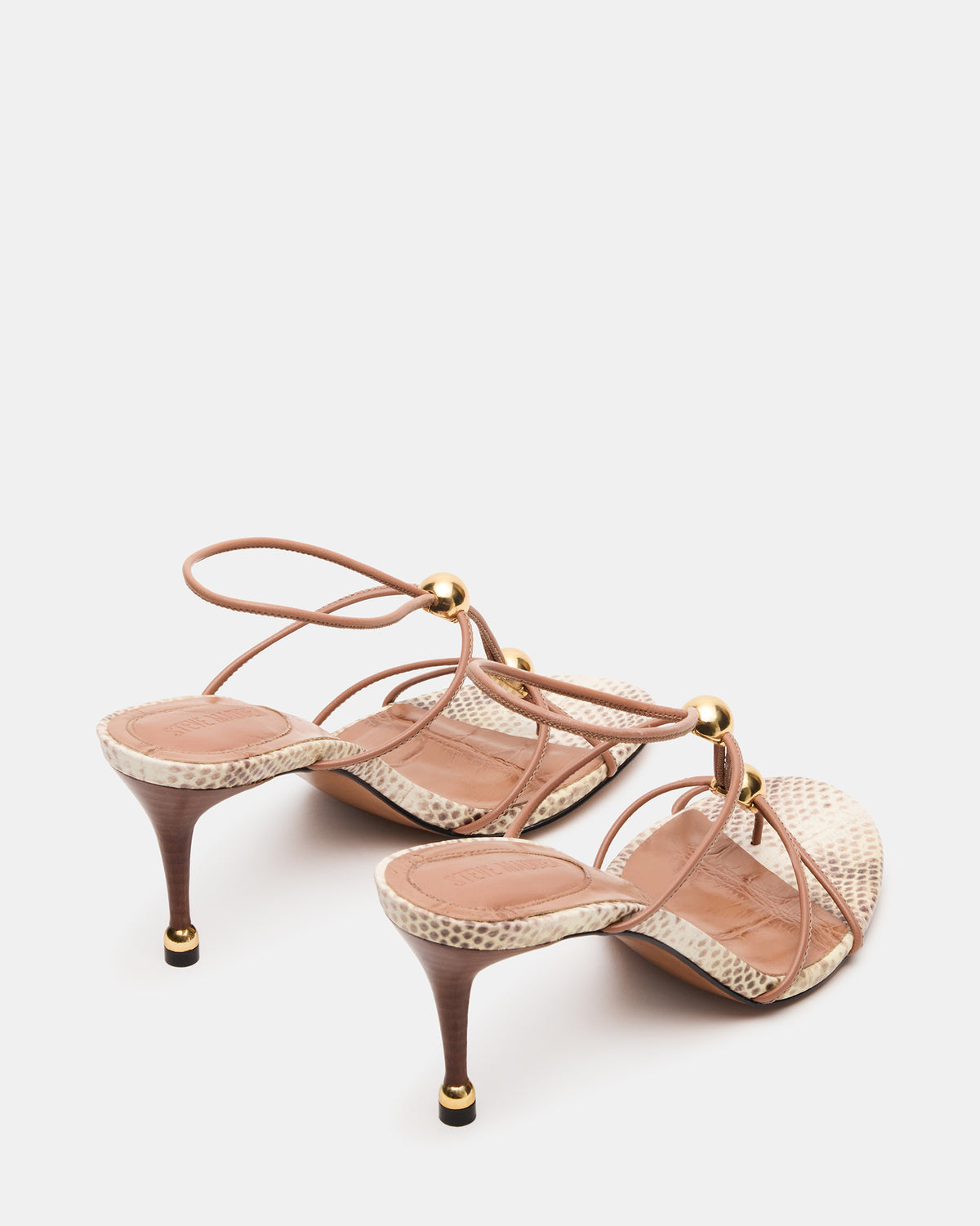 RAMOS Natural Snake Strappy Stiletto Women's Heel - Steve Madden