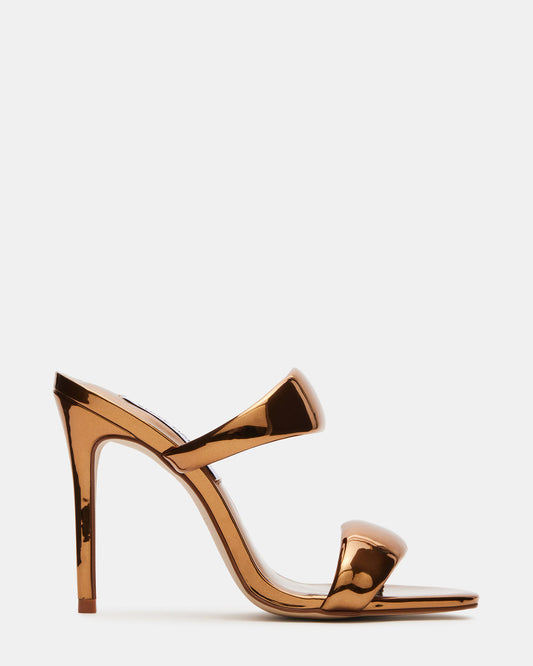 SATURN Bronze Stiletto Mule Women's Heel - Steve Madden