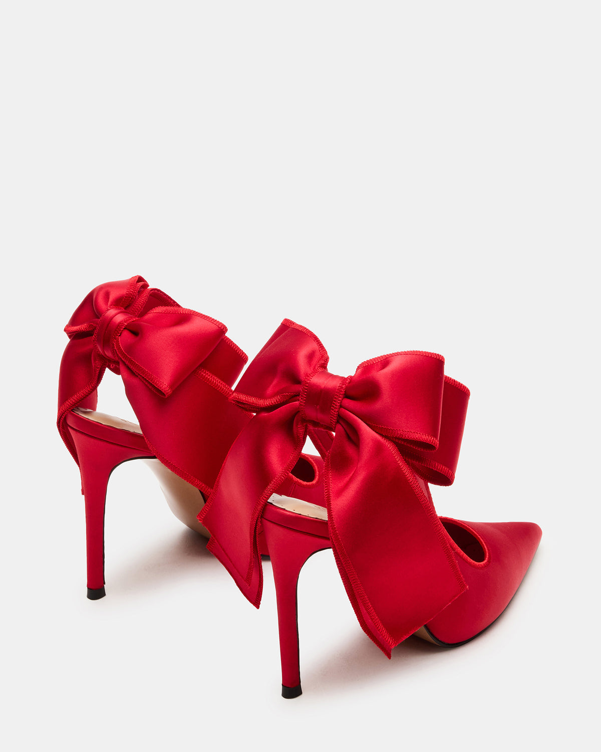 TEACUP Red Satin Women's Pointed-Toe Slingback Heel - Steve Madden