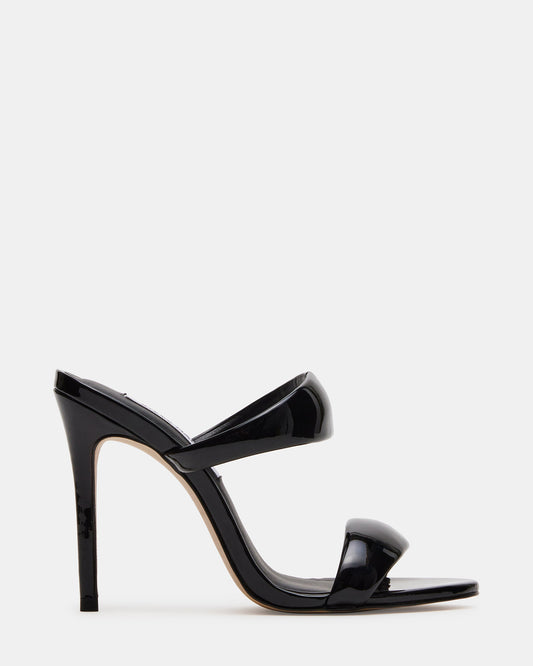 SATURN Black Stiletto Mule Women's Heel - Steve Madden