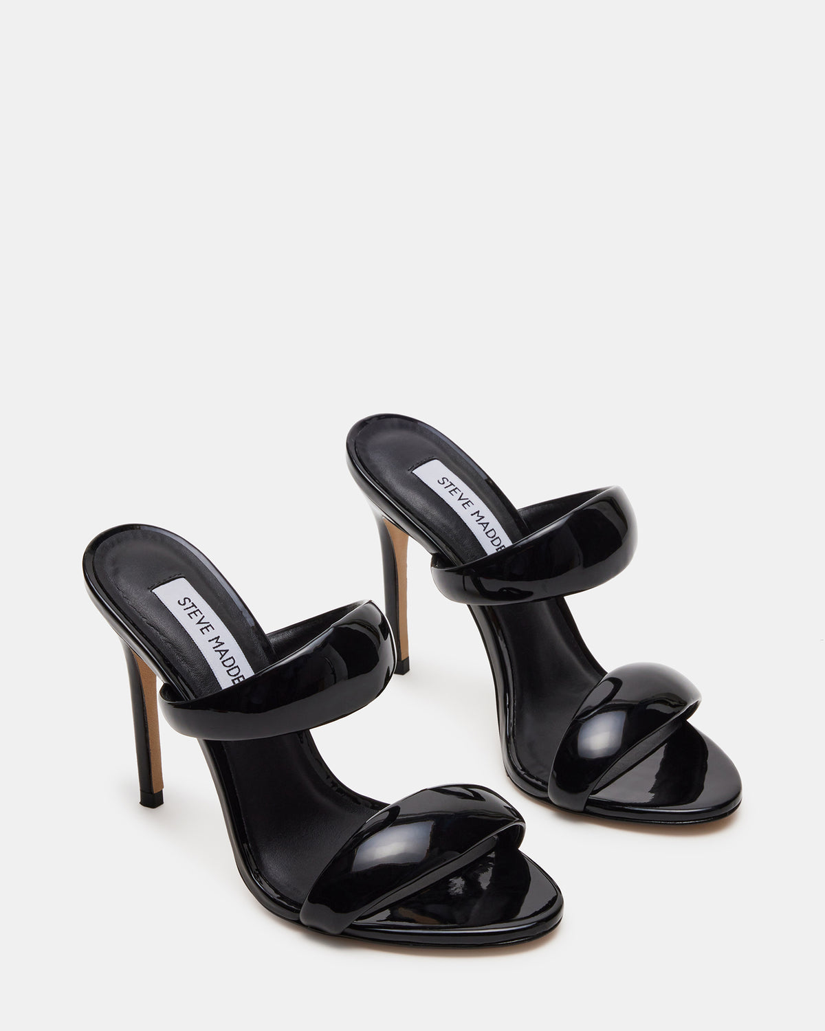SATURN Black Stiletto Mule Women's Heel - Steve Madden