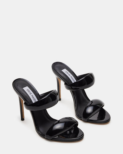 SATURN Black Stiletto Mule Women's Heel - Steve Madden