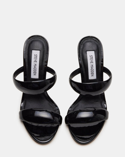 SATURN Black Stiletto Mule Women's Heel - Steve Madden